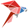 Origami Papagei Illustration Geschenkidee