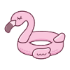 Cute Pink Flamingo Pool Float