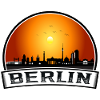 Berlin Skyline Retro Sun lettrage