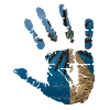 Handprint with palm motif