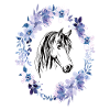 Pferde Blumen Design