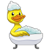 Duck Bathing Bathtub