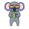 LGBT Animal Koala Rainbow