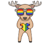 LGBT Animal Deer Rainbow