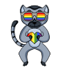 LGBT Tier Lemur Regenbogen