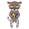 LGBT Animal Okapi Rainbow