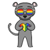 LGBT Animal Panther Rainbow