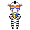 LGBT Animal Zebra Rainbow