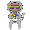 LGBT Animal Singe hamadryad Arc-en-ciel