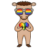 LGBT Tier Kamel Regenbogen