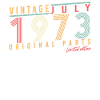 Juillet 1973 Vœux d’anniversaire
