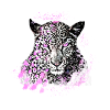 leopard, cat, wildcat, graffiti, painting,pink