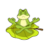 Frog meditating