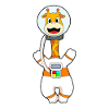 Giraffe Astronaut Space
