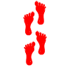 red left foot walk