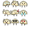 Pierogi Kawaii Emoticon Cuisine polonaise
