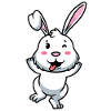 White Rabbit Emoticon Rabbit