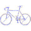 Road bike gold-blue