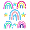 Glitter Rainbow Star Pattern