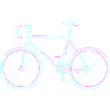 Rennrad hellblau-pink
