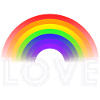 Love, gay Rainbow Pride