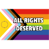 Inkluderande Pride Progress Flagga ALLA RÄTTIGHETER FÖRTJÄNADE
