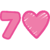 70th Birthday Heart
