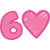 60th Birthday Heart