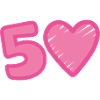 50th Birthday Heart