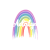 AALIYAH Rainbow Cursive