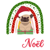Christmas Sweet Pug Lover Kawaii