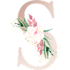 Personalisierbar Monogramm S Floral