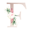 Personalizable Monogram F Floral