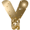 Customizable Monogram Y Gold Glitter