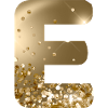 Customizable Monogram E Gold Glitter