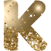 Customizable Monogram K Gold Glitter
