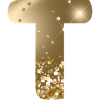 Customizable Monogram T Gold Glitter