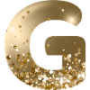 Customizable Monogram G Gold Glitter
