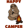 Camping Quote, Happy Camper, Sloth