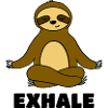 Yoga Sloth, Exhale, Yoga