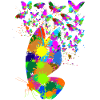 Bunter Schmetterling Splash Schmetterlinge