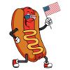 Patriotic Hot Dog July 4