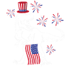 Patriotic Trex 4 juillet Dinosaures