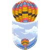 Ballonfahrt Geschenk Brusttasche Heißluftballon