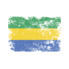 Gabon Flag Distressed - Drapeau gabonais