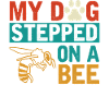 My dog stepped on a bee
