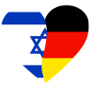 Israel Germany Flag Heart