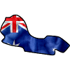 Australia Race Track with Flag