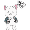 Tattoo cat with tattoo machine