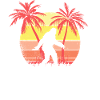Bigfoot Summer Sunset 80s Palm